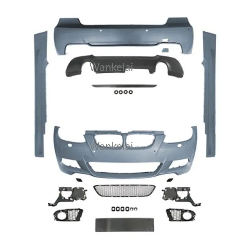 E92 M-Techスタイル オートパーツ 車体キット サイドスカート フロントリアバンパーリップ ボディキット E92 LCI 2006-2009用