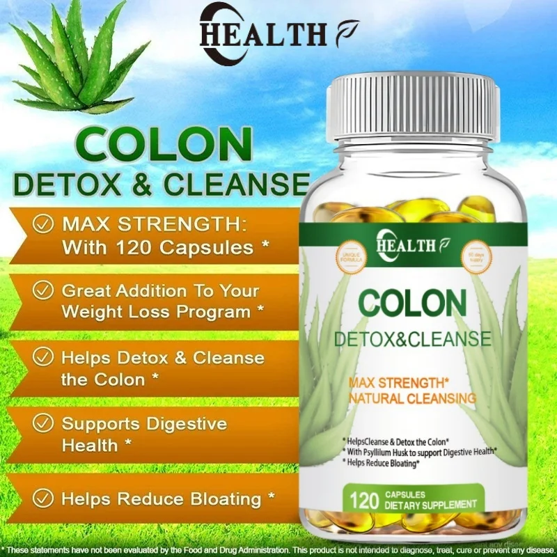 HEALTH Colon Cleansing Supplement - Full Body Colon, Digestive Regulation and Gut Health for Men and Women, 120 Capsules