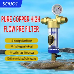 Pre Filter Backwash Stainless Steel Mesh Purifier Central Prefilter Water Filter Sediment Filtration Whole House Water Filter