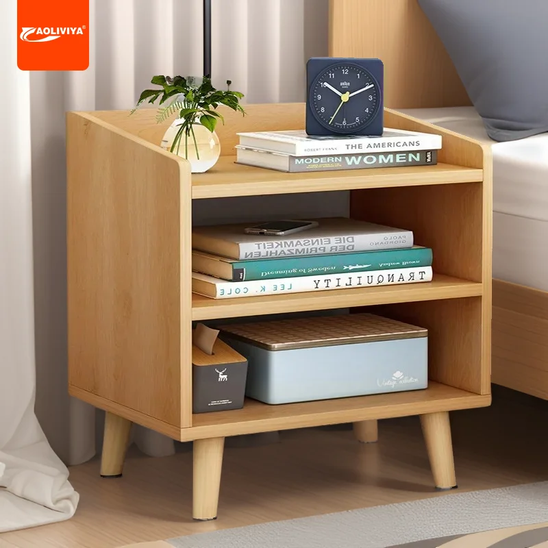 AOLIVIYA Stylish Modern Practical Bedside Table A61 Creative Small Storage Cabinet Multi-functional Bedroom Compact Shelf