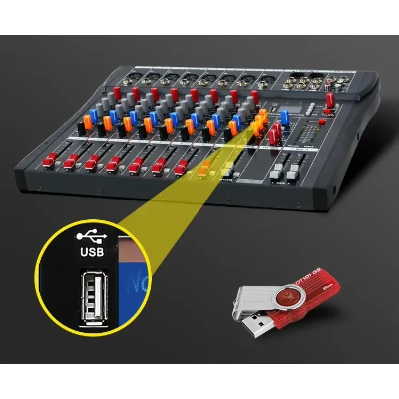 

Пассивный аудиомикшер на 12 каналов с MP3, Bluetooth и USB