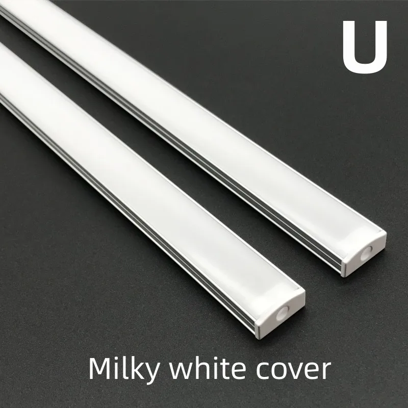 10-50pcs/lot 1M U/V Shape Corner Aluminium Profile Channel Holder for LED Strip Light Bar Under Cabinet Lamp Kitchen Closet