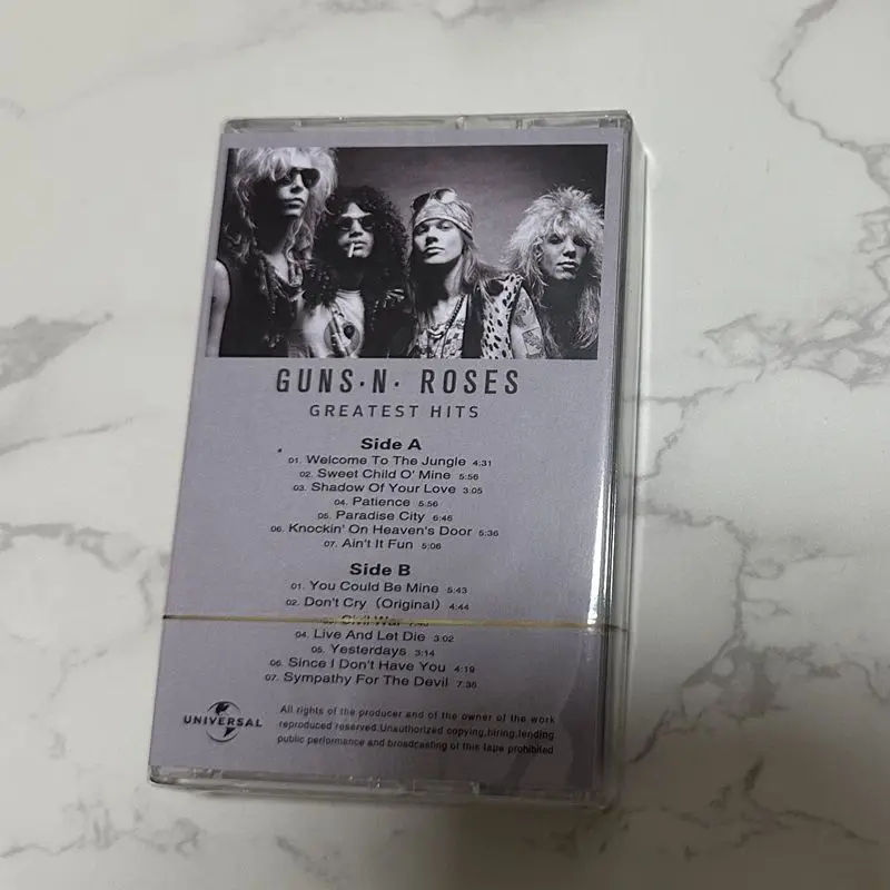 Em Estoque: Guns N' Roses Greatest Hits - Cassete de Álbum de Compilação Hard Rock Metal, Novo e Lacrado com Livro de Letras
