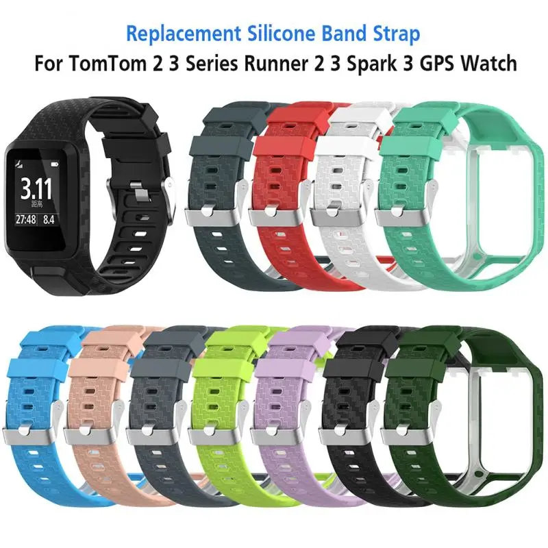 

Силиконовый ремешок для часов, браслет для Tomtom Runner 2/3 Spark/3 Sport GPS Смарт-часы, спортивные ремешки