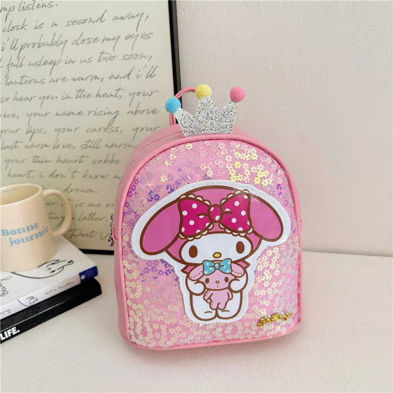 Cute cartoon pink Melody burden reduction children's fun fashion versatile children's backpack Sanrio new student bag