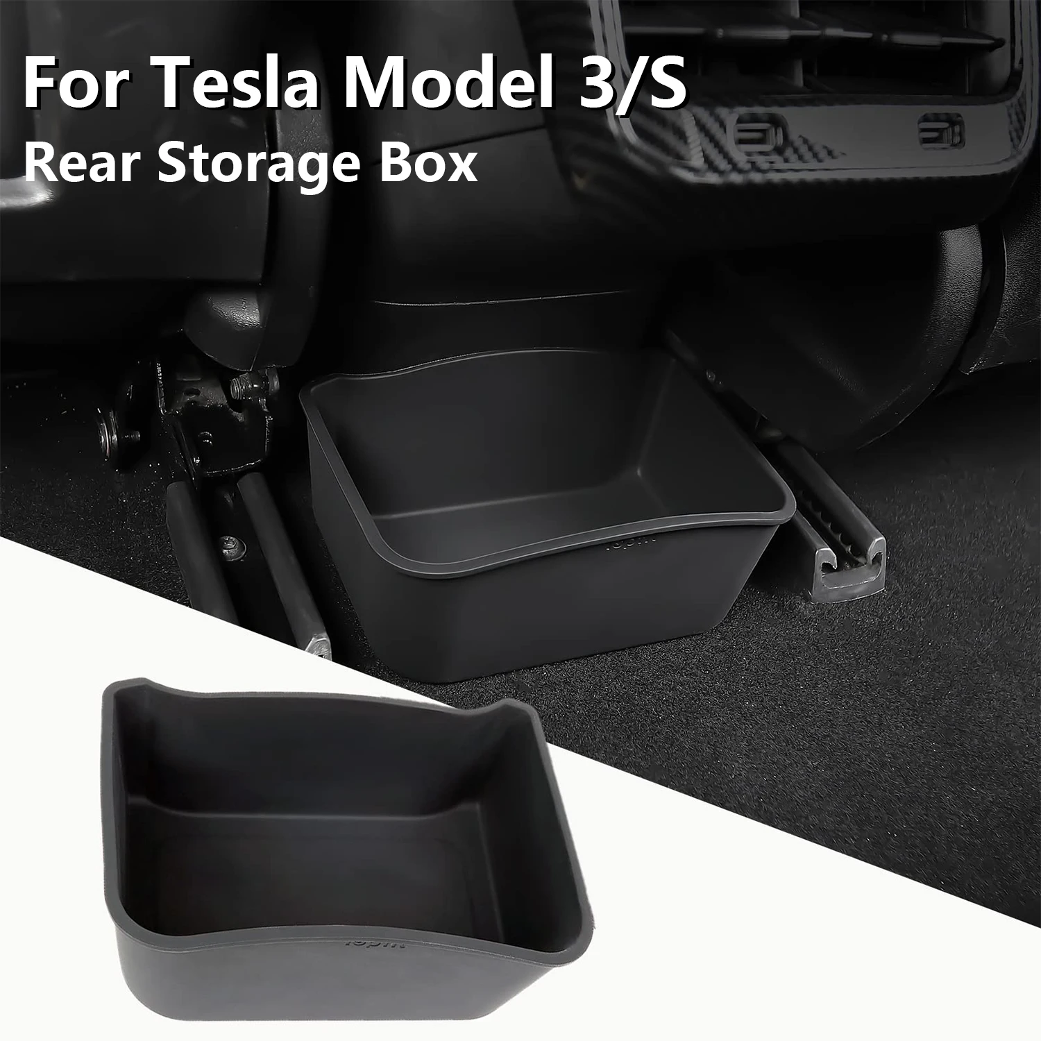 Herval per Tesla Model Y/3/S Highland scatola portaoggetti per Console centrale posteriore scatola portaoggetti per vassoio portaoggetti per sedile