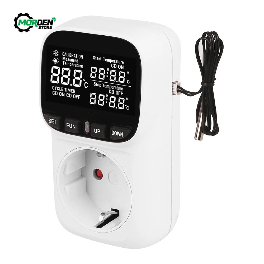 Digital Display Smart Thermostat Fish Tank Touch Screen Thermostat Socket Temperature Regulation For Pet Accessories