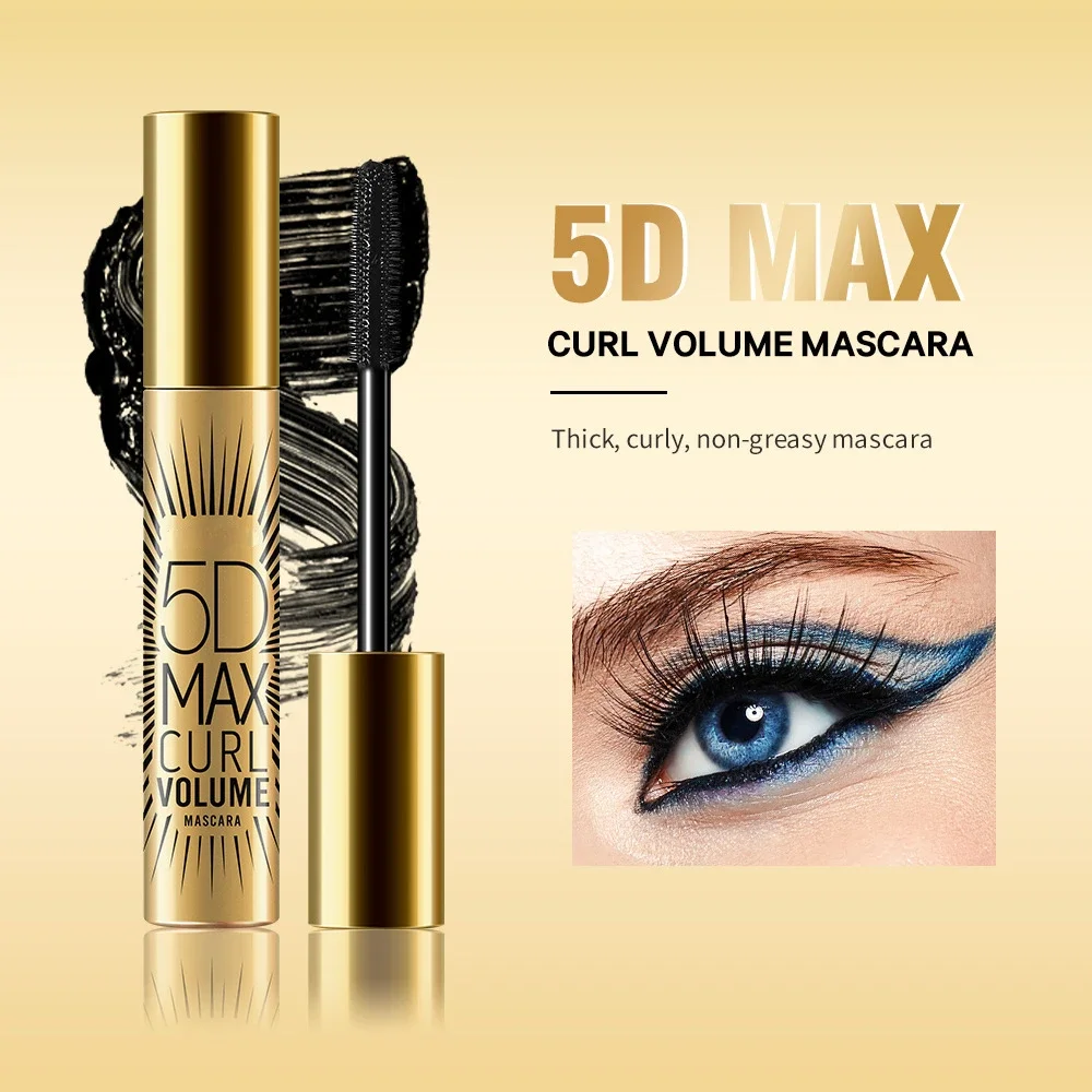 Black Fiber Lash Volume Mascara Lightweight Waterproof 5d Max Mascara Cream Non-smudge Eyelash Extension Make-up Tools Cosmetics