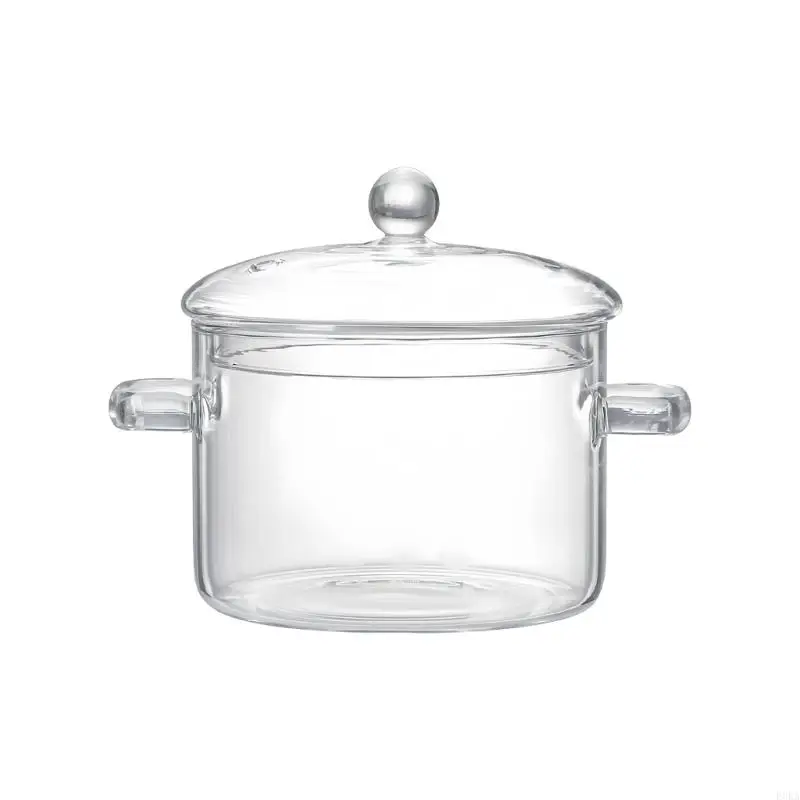   Practical Borosilicate Glass Cooking Pot Large Capacity For Soups Stews And Pastas Dishes