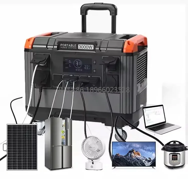 

Портативная система хранения энергии для дома на литиевых аккумуляторах 48В 20Ач, 1200Вт/2400Вт/3000Вт, с функцией солнечного генератора и радиатором охлаждения