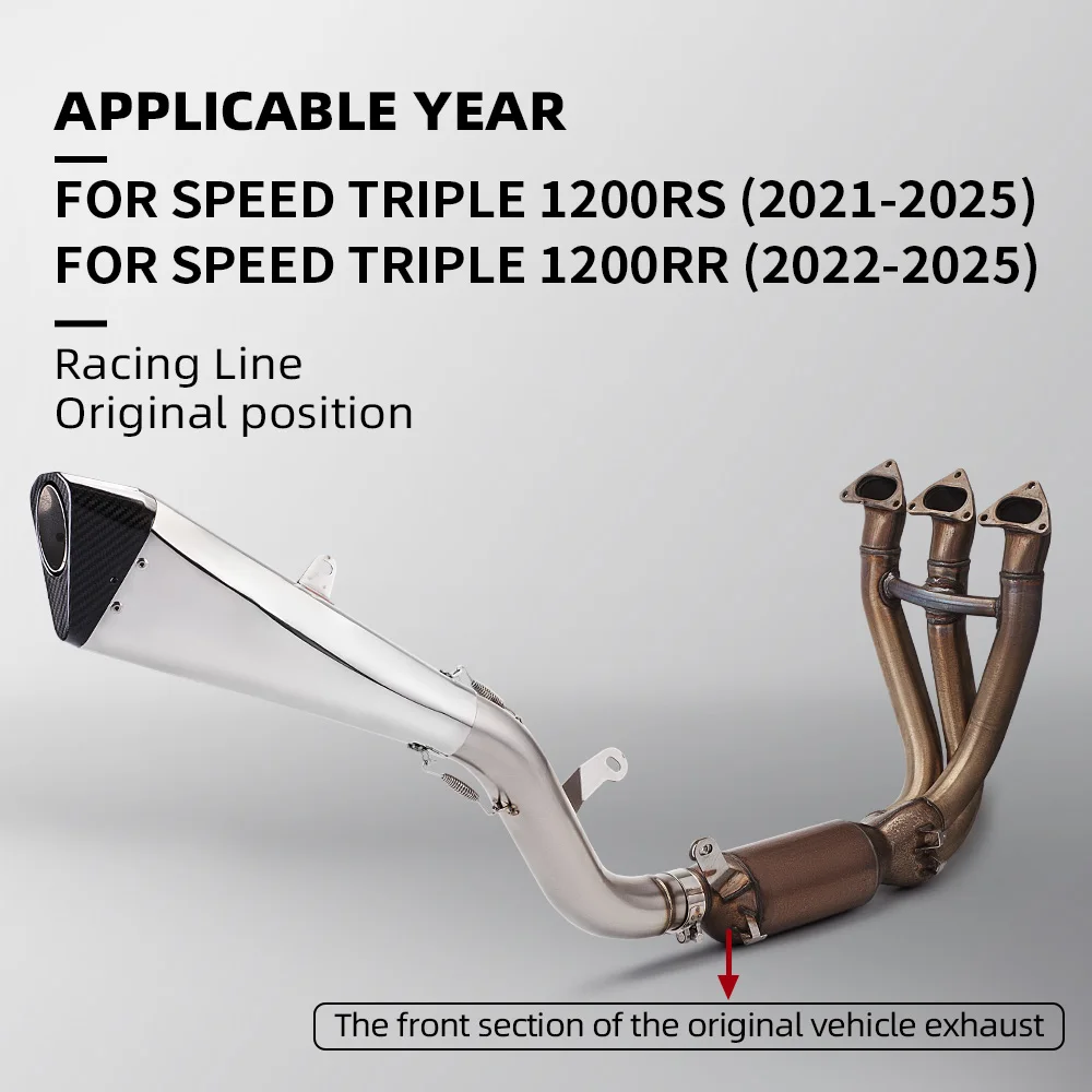

Triple 1200RR (2022-2025) is suitable for Triple 1200RS Mid Link PipeMid Link Pipe Silp OnT145 muffer