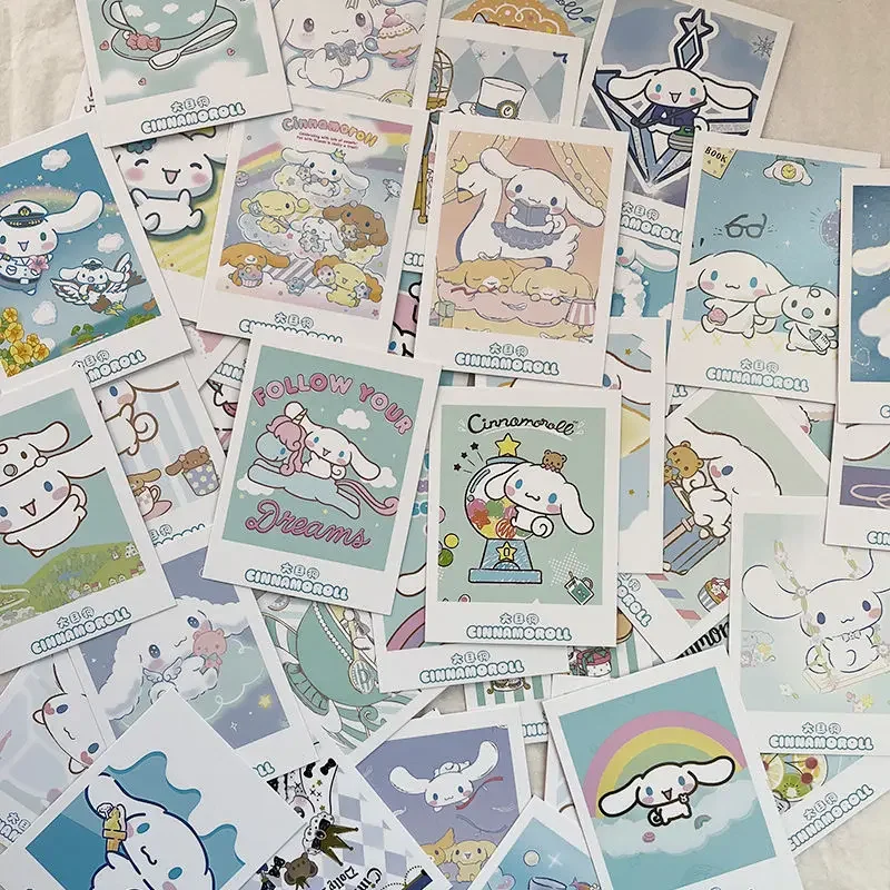 40Pcs/Set Kawaii Cinnamoroll Exquisite LOMO Cards Sanrio Series Hello Kitty Cartoon Bookmark Anime Small Message Greeting Card