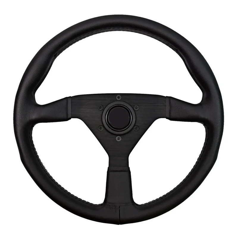 High Quality Classic Style 350MM Modified Steering Wheel PCD 70MM Flat Corn Class Drift Steering Wheel With Multi Color Horn But