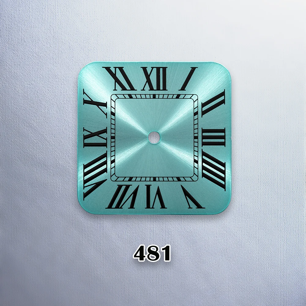 27mm S Logo Square Roman dial Blue No Noctilucentnt Suitable for NH35 NH36 Movement high quality Watch Modification Accessories