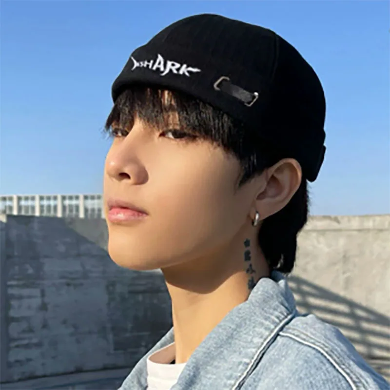 SHARK Embroidered Cotton Twill Cap Adjustable Unisex Baseball Hat Shark Logo Streetwear Snapback Hat