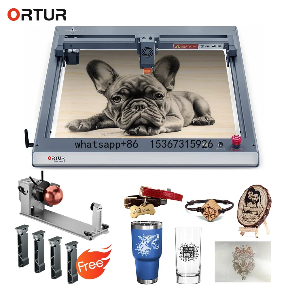 

POWERFUL ORTUR Laser Master 3 Woodworking Engraver Cutter 40*40cm Lase Engraving Cutting Machine With Air Assist&Rotary Roller