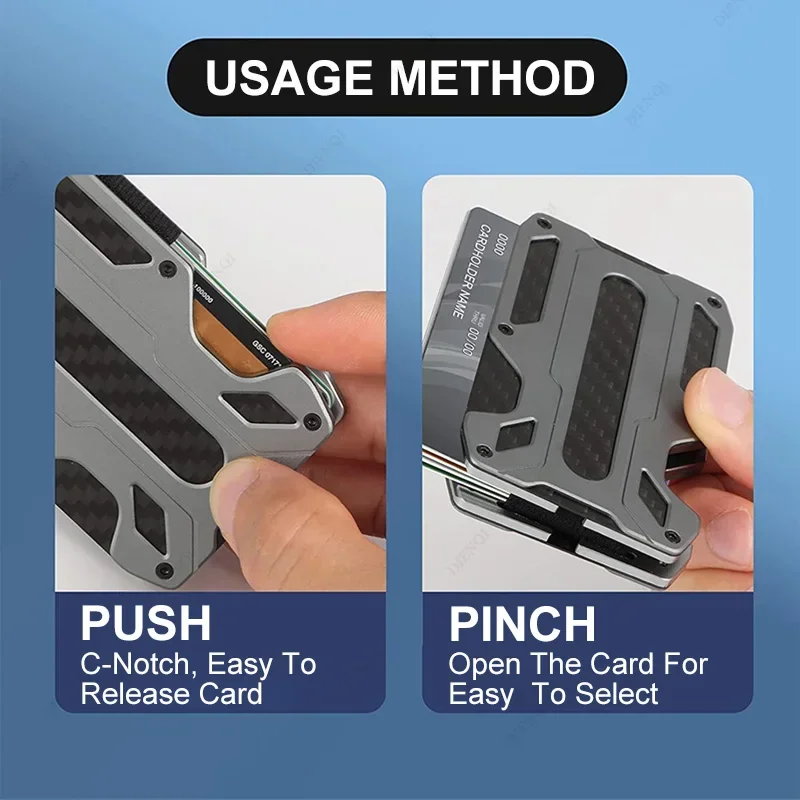 Magsafe-男性用の戦術的な財布,EDCウォレット,屋外カードホルダー,アルミニウム金属製の男性用財布,スマートマジックミニ財布,実用的でファッショナブル