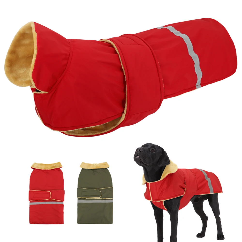

Winter Outdoor Dog Jacket Warm Big Dog Clothes Waterproof Reflective Pet Coat Vest For Medium Large Dogs Pet Outfit Clothing