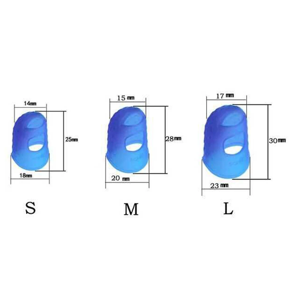 9 Pcs NonSlip AntiScalding Fingertip Protectors for Crafting Jewelry Cleaning and Musical Instruments Dark Blue SML Sizes