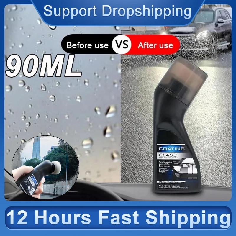 

Car Windshield Rainproof Agent 90ml Auto Windshield Anti-Fog Agent Highly Efficient Car Care Tool For RV Small Car Sedan Truck