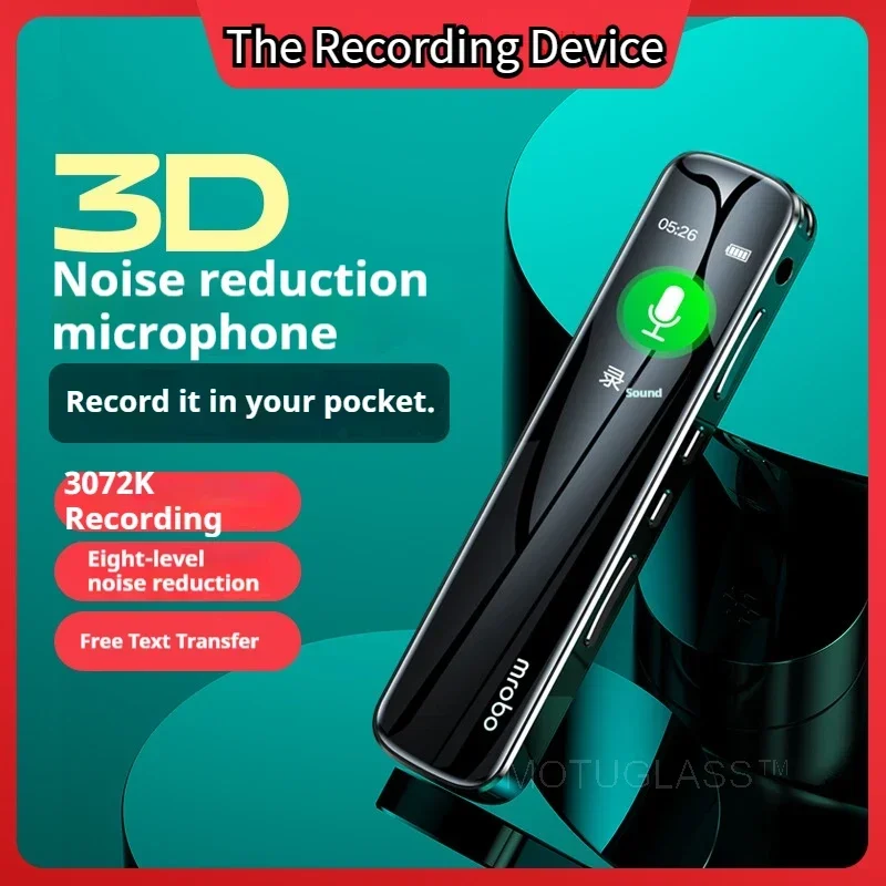 Noise Reduction Professional Voice Recorder Large Capacity Transcription Device for Student Long Battery Life Classroom recorder