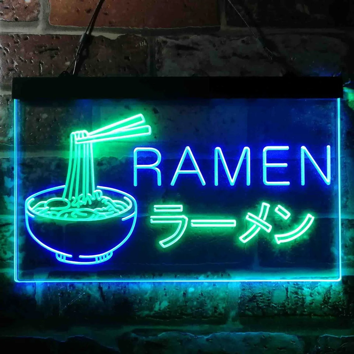 

Custom Ramen Japanese Noodles Shop Display Dual Color LED Neon Sign Lights Board