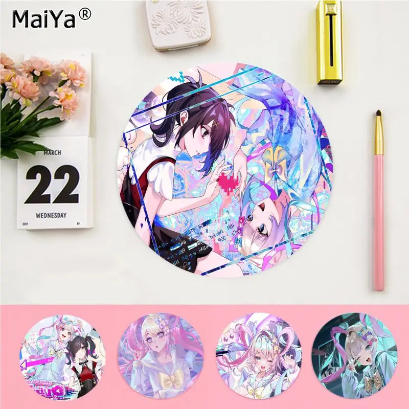 

Needy Girl Overdose Game Mousepad Round Custom Skin Desktop Desk Mat Kawaii Gaming Accessories Students Writing Pad Mouse Pad