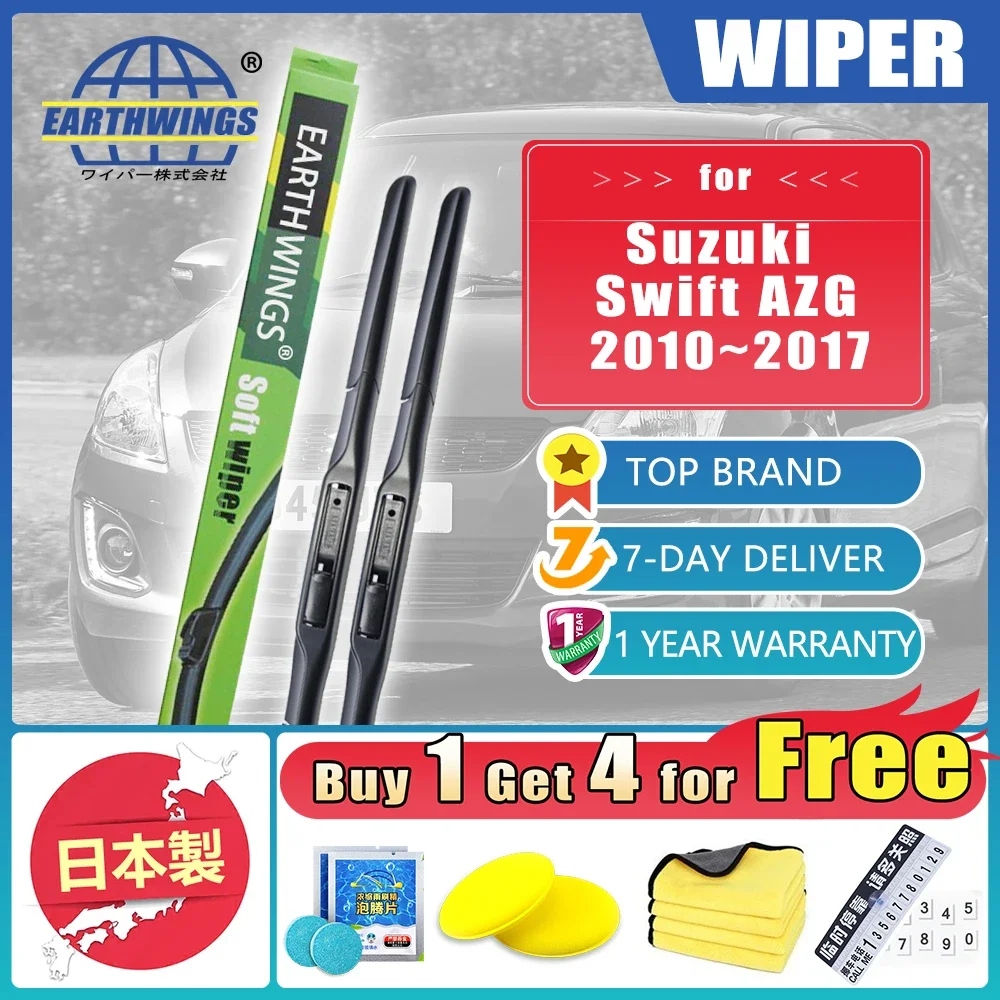 

For Suzuki Swift AZG AZG412 AZG413D AZG414 AZG416 Sport 2010~2017 Car Front Rear Wiper Blades Brushes Windscreen Car Accessories