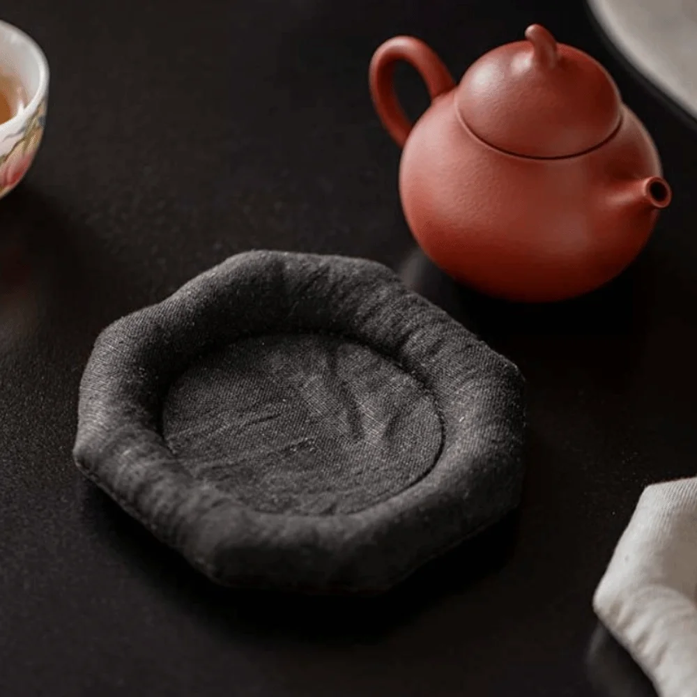 New Octagonal Shape Pot Bearing Holder Handmade Minimalist Tea Tray Coasters Traditional Teapots Base Home Decoration