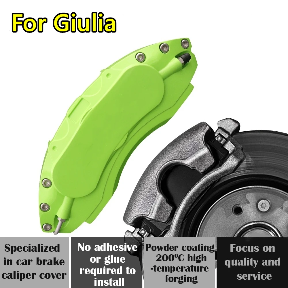 For Alfa Romeo Giulia Car Brake Caliper Cover Aluminum Alloy Exterior Kit Fit 2.0T 280HP 2.9T V6 520H 510HP GTA 2017 2024