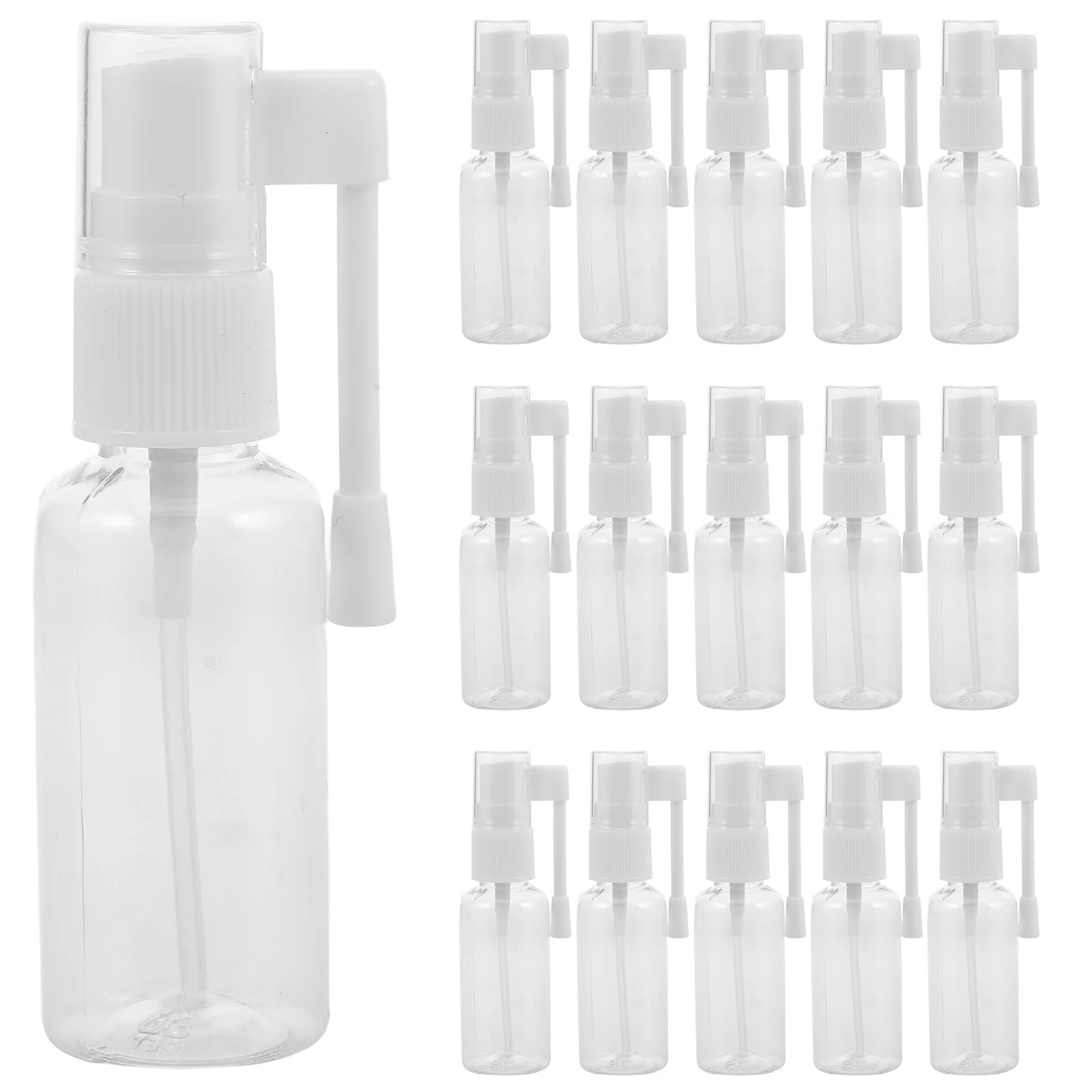 30 Buah Botol Semprot Berputar 30Ml Kabut Halus Transparan Pet Portabel Isi Ulang Mini Wadah Perjalanan untuk Kosmetik Minyak Esensial