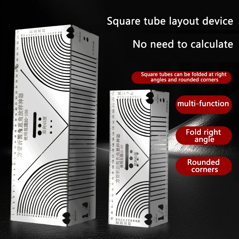Präzisions-Flex-Winkel-Bogenmarkierungswerkzeug, Metallfertigung, Rohrsattel-Schnittführung, All-in-1-Messgerät für Schweißen, Metallbearbeitung