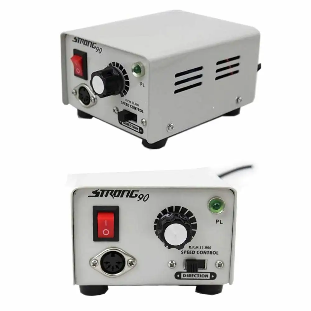STRONG 90 Collocation Micromotor 치과 실험실 고속 35K RPM 폴리 셔 핸드 피스 전기 연마 매니큐어 도구