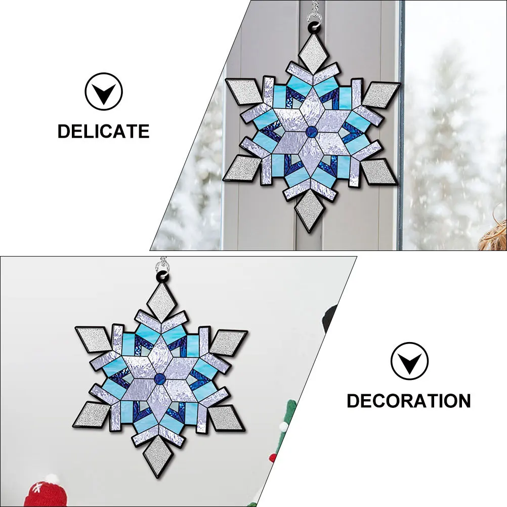 

Christmas Snowflake Pendant Acrylic Hanging Ornament for Home Bedroom Porch Decoration Winter Theme Wedding Decor