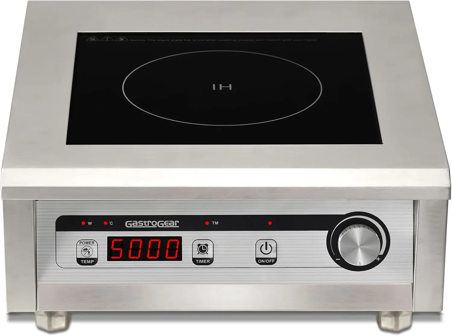 

Commercial Induction Cooktop 5000W/220V Professional Commercial Range Countertop Burners Hot Plate Electric Stove