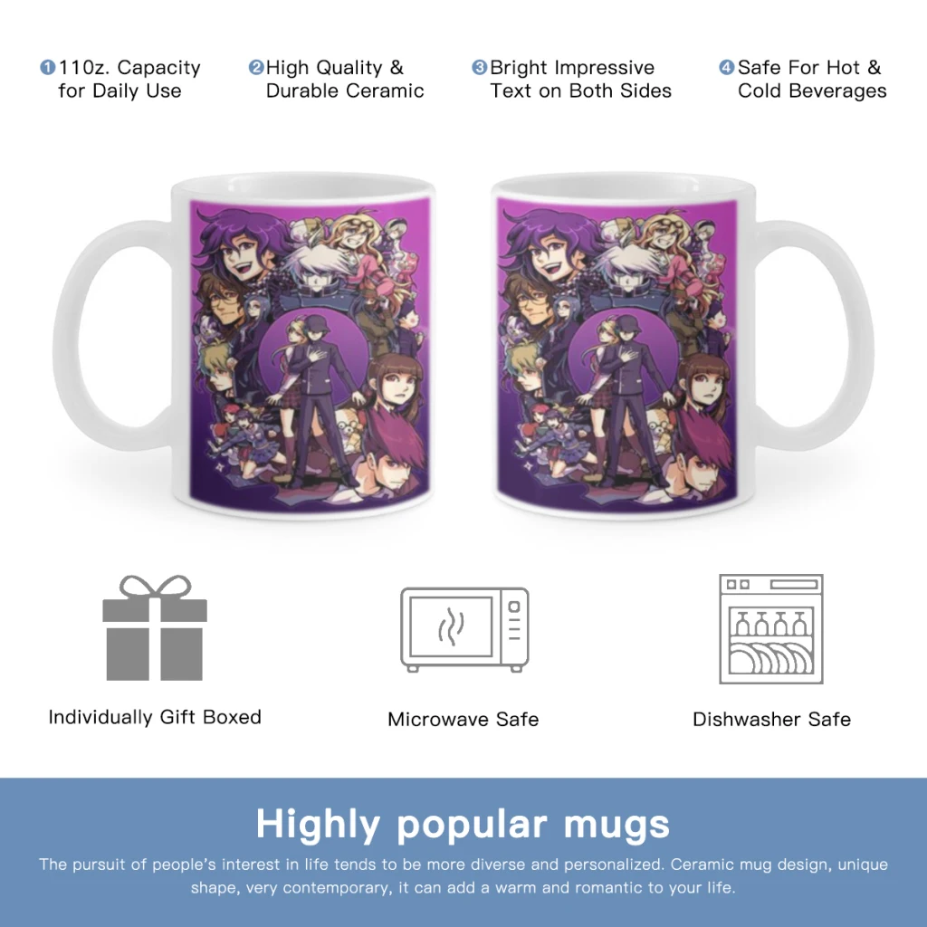 

Super Danganronpa V3 Anime Free shipping 11OZ Coffee Mug Beer Mugs Tea Milk Cup For coffee Lovers Surprised Gift