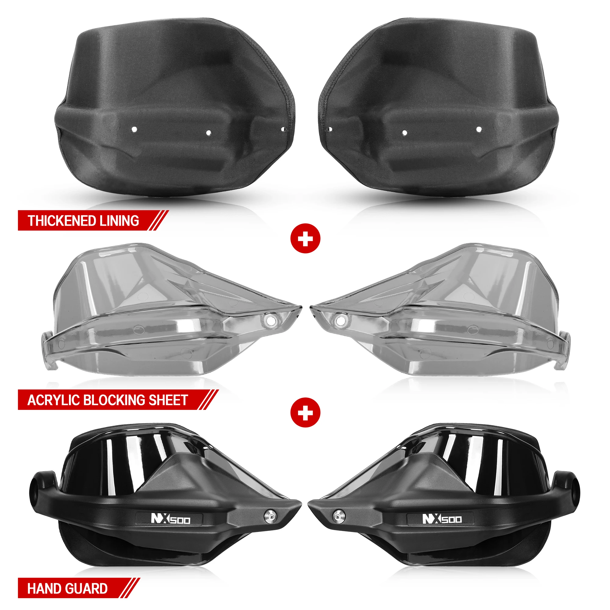 For Honda NX500 NX 500 2024-2026 Nx 500 Motorcycle Handguard Accessories Handlebars Fairing Hand Guard Extension Windshield
