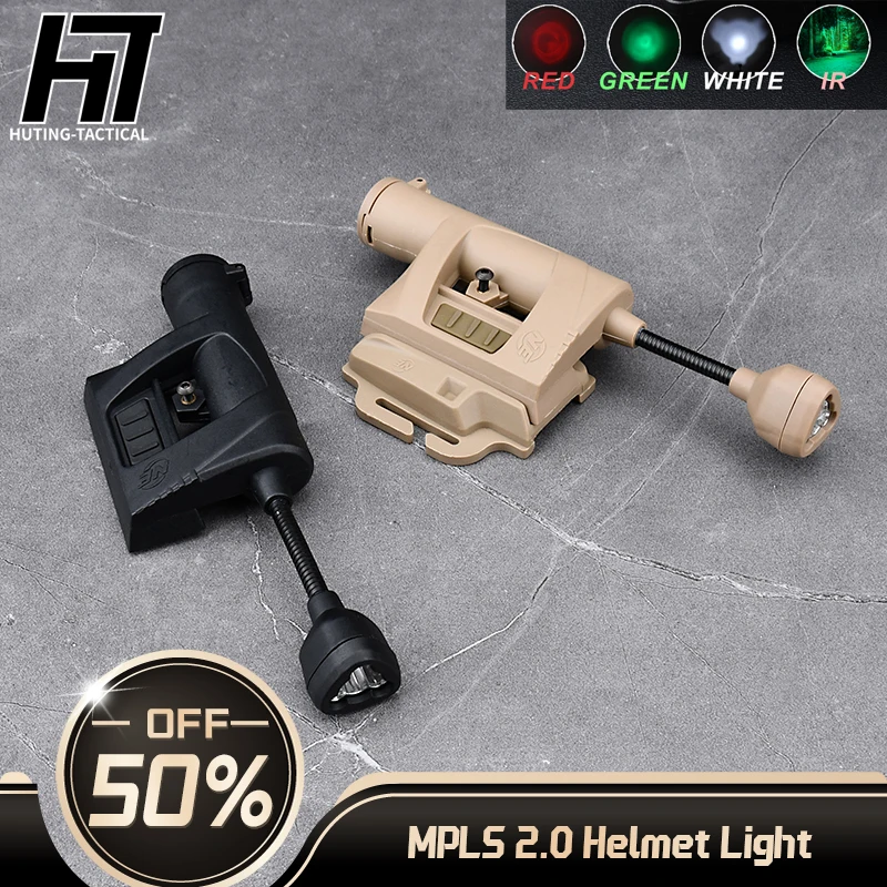 

Tactical Fast Mich Helmet Light MPLS 2.0 CHARGE 4 Modes Red Green White IR MOLLE Helmet Lamp Hunting Signal LED Flashlight