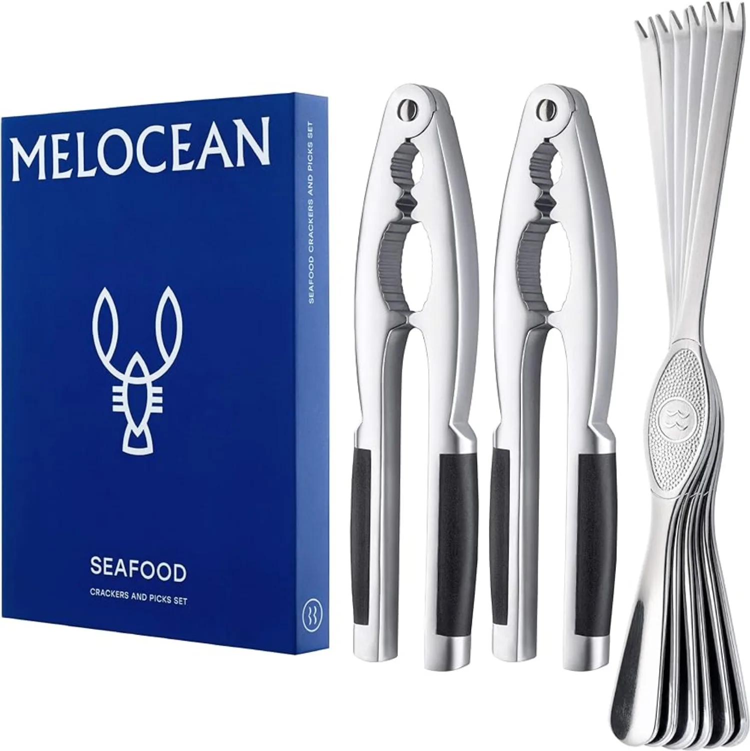 

Crab Cakes and Tool Set Premium 2 Lobster Cakes and 6 Seafood Fork Set Professional Seafood Tool Set Crab Leg Cakes and Tools