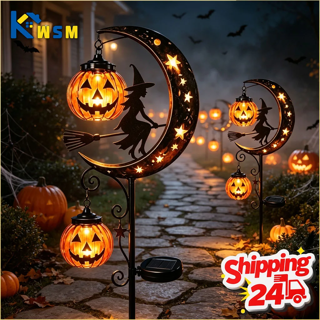 1-2 lampes solaires décoratives de jardin en forme de chat noir pour Halloween, résistantes aux intempéries, pour la cour, la pelouse, les allées, les patios et les porches