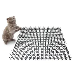 Anti Cat Repellent Cat Scat Mat with PP Spikes 34x42cm Indoor and Outdoor Black Couch Protector for Stopping Dog Digging