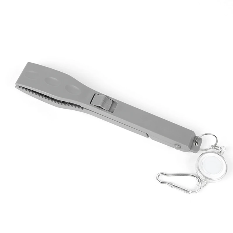 1 Stück multifunktionale Angeln Fisch Clip Hand Controller Tackle-Tool Angeln Körper Grip Clamp Greifer mit Sperrschalter, grau