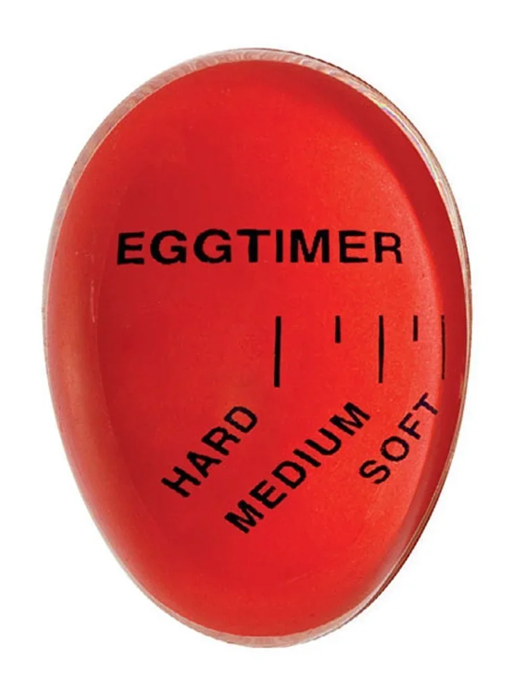 1pcs Egg Timer Kitchen Electronics Gadgets Color Changing Yummy Soft Hard Boiled Eggs Cooking Eco-Friendly Resin Red  Tools