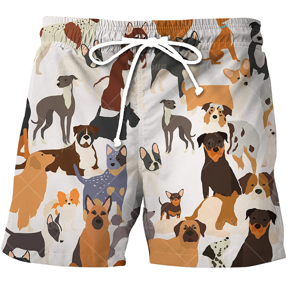 Pantalones cortos de playa para hombre, ropa de playa con estampado 3D de animales de dibujos animados, deportivos de talla grande 6XL