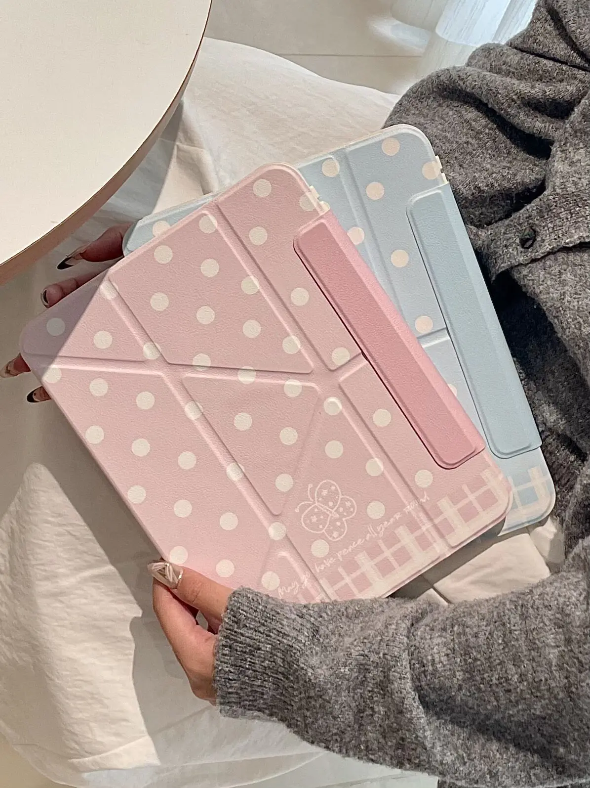 Korean Wave Point For Magnetic Attraction iPad Pro 13 11th M5 M4 12.9 A16 10 8 7 9th 10th For Ipad Air 11 M2 M3 Mini Tablet Case