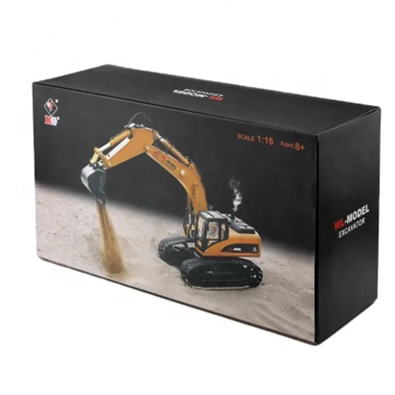 Wltoys 16800 1:16 scale electric alloy metal digger model collection r c truck smoke sound big remote control excavator rc toys