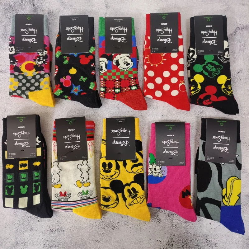 

Mickey Mouse women's mid tube trendy socks couple long tube cartoon socks