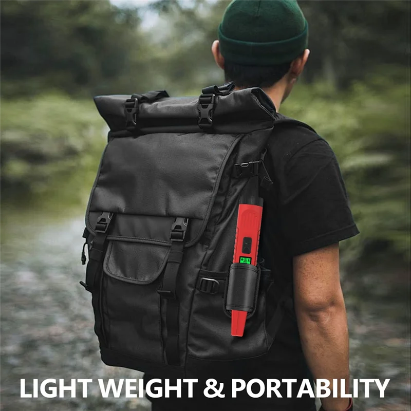 A55T Portable Handheld Gold Metal Detector Pinpointing With LED Light IP54 Waterproof 360° Strong Induction Detector