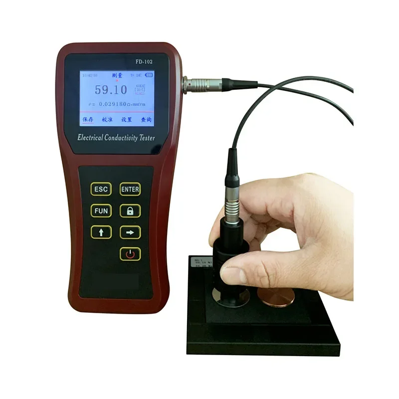 FD-102  Eddy Current Conductivity Tester  for Aluminum, Copper Test Materials Resistivity Resistivity Tester