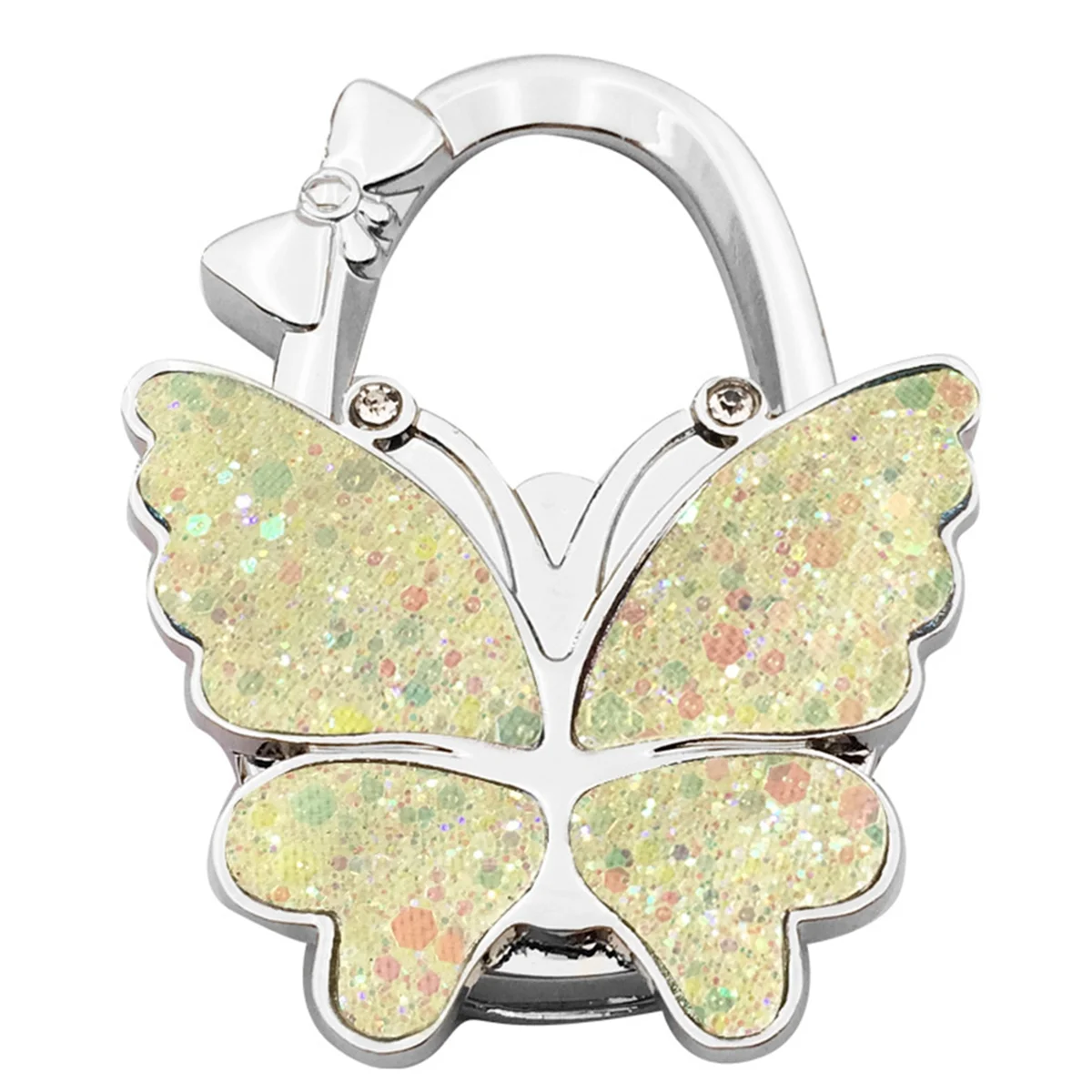 

AT53 3PCS Foldable Fashion Butterfly Purse Bag Table Hook Holder for Student Handbag Hanger for Home Decoration Desk Hook